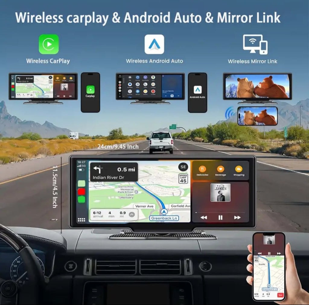 9.45" Universal Linux Carplay e Android Auto
